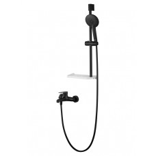 Смеситель для ванны с душевым гарнитуром WONZON & WOGHAND ALFA, Черный матовый (WW-AE3201-MB)