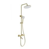 Душевая система с термостатом WONZON & WOGHAND INN 4, Брашированное золото (WW-B3047-A1-BG)