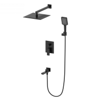 Душевая система встраиваемая WONZON & WOGHAND CUBE 2.0, Черный матовый (WW-88087068-MB)