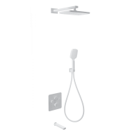 Душевая система с термостатом встраиваемая WONZON & WOGHAND, Белый матовый (WW-B4005-MW)