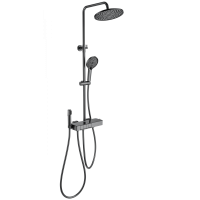 Душевая система с термостатом WONZON & WOGHAND MUSE Forte, Темный графит (WW-B3580-BGG)