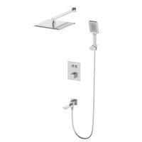 Душевая система с термостатом встраиваемая WONZON & WOGHAND, Брашированный никель (WW-88929003-BN)