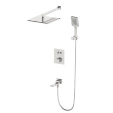 Душевая система с термостатом встраиваемая WONZON & WOGHAND, Брашированный никель (WW-88929003-BN)