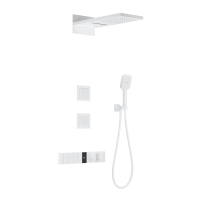 Душевая система с термостатом встраиваемая WONZON & WOGHAND, Белый матовый (WW-D4538-A-MW)
