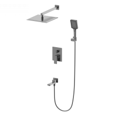 Душевая система встраиваемая WONZON & WOGHAND CUBE 2.0, Темный графит (WW-88087068-BGM)