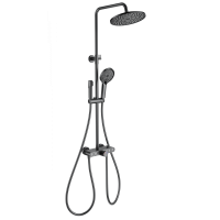 Душевая система с термостатом WONZON & WOGHAND MUSE Selesta, Темный графит (WW-B4113-BGG)