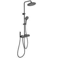 Душевая система с термостатом WONZON & WOGHAND MUSE Forte, Черный матовый (WW-B3580-MB)