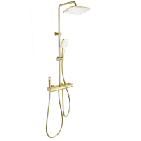 Душевая система с термостатом WONZON & WOGHAND MUSE Legato, Брашированное золото (WW-B4129-BG)