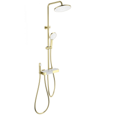Душевая система с термостатом WONZON & WOGHAND MUSE Forte, Брашированное золото (WW-B3580-BG)