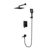 Душевая система встраиваемая WONZON & WOGHAND DIAMOND, Черный матовый (WW-88939011-MB)