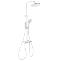 Душевая система с термостатом WONZON & WOGHAND MUSE Selesta, Белый матовый (WW-B4113-MW)