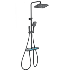 Душевая система с термостатом WONZON & WOGHAND MUSE Lumia, Черный матовый (WW-B4174-MB)