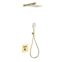 Душевая система с термостатом встраиваемая WONZON & WOGHAND, Брашированное золото (WW-B4003-BG)