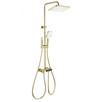 Душевая система с термостатом WONZON & WOGHAND MUSE Corno, Брашированное золото (WW-B3112-BG)