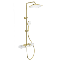 Душевая система WONZON & WOGHAND Shelf, Брашированное золото (WW-B3552-BG)