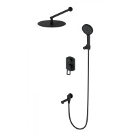 Душевая система встраиваемая WONZON & WOGHAND FRAME, Черный матовый (WW-88939010-MB)