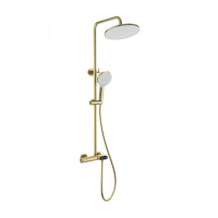 Душевая система с термостатом WONZON & WOGHAND MUSE Corno, Брашированное золото (WW-B2091-A-BG)