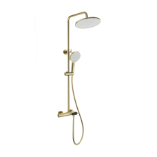 Душевая система с термостатом WONZON & WOGHAND MUSE Corno, Брашированное золото (WW-B2091-A-BG)