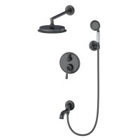 Душевая система встраиваемая WONZON & WOGHAND STEAM, Темный графит (WW-88939008-BGM)