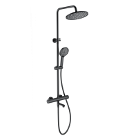 Душевая система с термостатом WONZON & WOGHAND, Черный матовый (WW-B3069-MB)