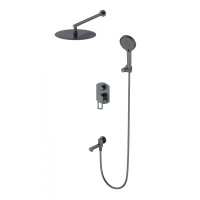 Душевая система встраиваемая WONZON & WOGHAND FRAME, Темный графит (WW-88939010-BGM)