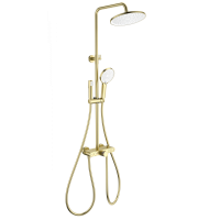 Душевая система с термостатом WONZON & WOGHAND MUSE Selesta, Брашированное золото (WW-B4113-BG)