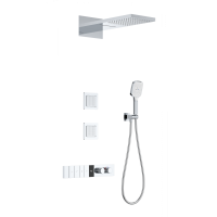 Душевая система с термостатом встраиваемая WONZON & WOGHAND, Хром (WW-D4538-A-CR)