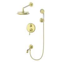 Душевая система встраиваемая WONZON & WOGHAND STEAM, Брашированное золото (WW-88939008-BG)