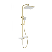 Душевая система с термостатом WONZON & WOGHAND ThermoKlick, Брашированное золото (WW-B3098-A- BG)