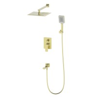 Душевая система встраиваемая WONZON & WOGHAND EDGE, Брашированное золото (WW-88939003- BG)