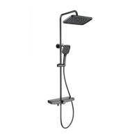 Душевая система с термостатом WONZON & WOGHAND ThermoKlick, Темный графит (WW-B3098-A-BGG)