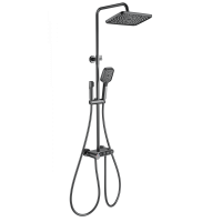 Душевая система с термостатом WONZON & WOGHAND MUSE Corno, Темный графит (WW-B3112-BGG)