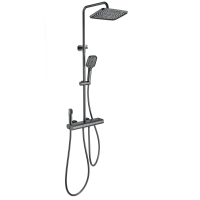 Душевая система с термостатом WONZON & WOGHAND MUSE Legato, Темный графит (WW-B4129-BGG)