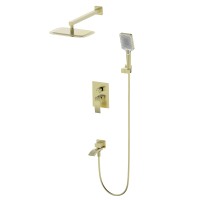 Душевая система встраиваемая WONZON & WOGHAND FIT, Брашированное золото (WW-88939009A- BG)