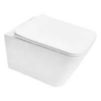 Унитаз подвесной Azario Indor Торнадо, с сиденьем микролифт/дюропласт 520*360*360 (AZ-9004WT)