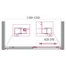 Душевая дверь Belbagno Unique BF-1-110/125-M-Cr