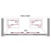 Душевая дверь Belbagno Unique BF-2-150/180-M-Cr