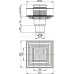 Трап для душа AlcaPlast APV4344 с решеткой