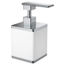 Дозатор для жидкого мыла Boheme 10969-W-CR белый/хром