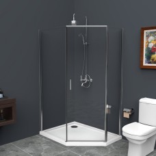 Душевой уголок BelBagno Uno 195-PH-1-100/80-C-Cr без поддона