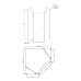 Душевой уголок Ambassador Diamond 100х100 12011112L левый