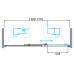 Душевая дверь BelBagno 190х130 DUE-BF-1-130-C-Cr