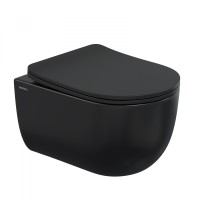 Подвесной унитаз Berges Ventas Black Rimless 49 082136