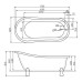 Акриловая ванна BelBagno BB04 на ножках золото