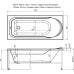 Акриловая ванна Aquanet West 159.4х68.7 на каркасе