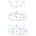 Акриловая ванна Aquanet Family 170х78 88778-MW-MB матовая