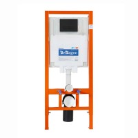 Инсталляция для унитаза BelBagno BB002-80 с кнопкой BB021-GV-NERO.M черный матовый