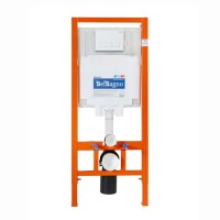 Инсталляция для унитаза BelBagno BB002-80 с кнопкой BB009-MR-BIANCO белый