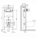 Инсталляция для унитаза BelBagno BB001-120 с кнопкой BB021-GV-NERO.M черный матовый