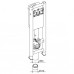 Инсталляция для унитаза BelBagno BB003-30 с кнопкой BB005-PR-CHROME хром глянцевый